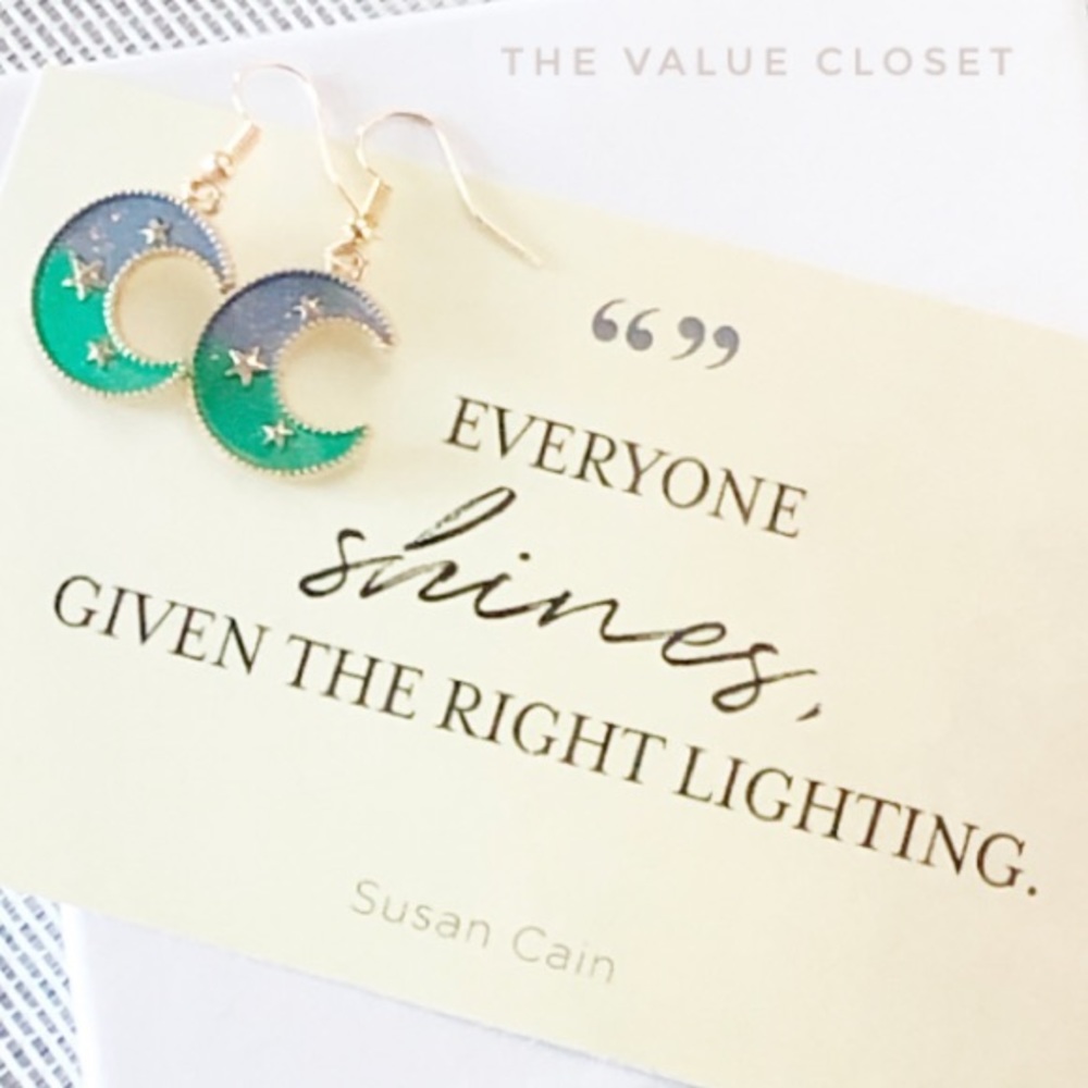 Moon and star earrings